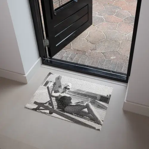 Glamour - Modern - Zwart - Wit Deurmat klein -sfeer5