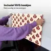 Botanisch - Patroon - Bordeaux Inductie beschemer met haakjes klein 777 -ky-ophangen-nl