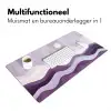 Golven - Heuvels - Abstract - Paars Muismat XXL klein -sfeer4