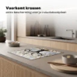 Boom - Bloemen - Natuur - Abstract - Wit Inductie beschermer vinyl 3mm middel -sfeer1