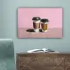 Koffiebekers - Deksel - Verf - Textuur canvas 2cm klein -sfeer4