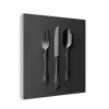 Bestek - Zwart aluminium wit klein -3d