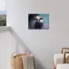 Stier - Zwart - Abstract - Horens tuinposter los doek klein -sfeer8
