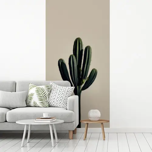 Cactus - Subtiel - Groen fotobehang vinyl groot -woonkamer