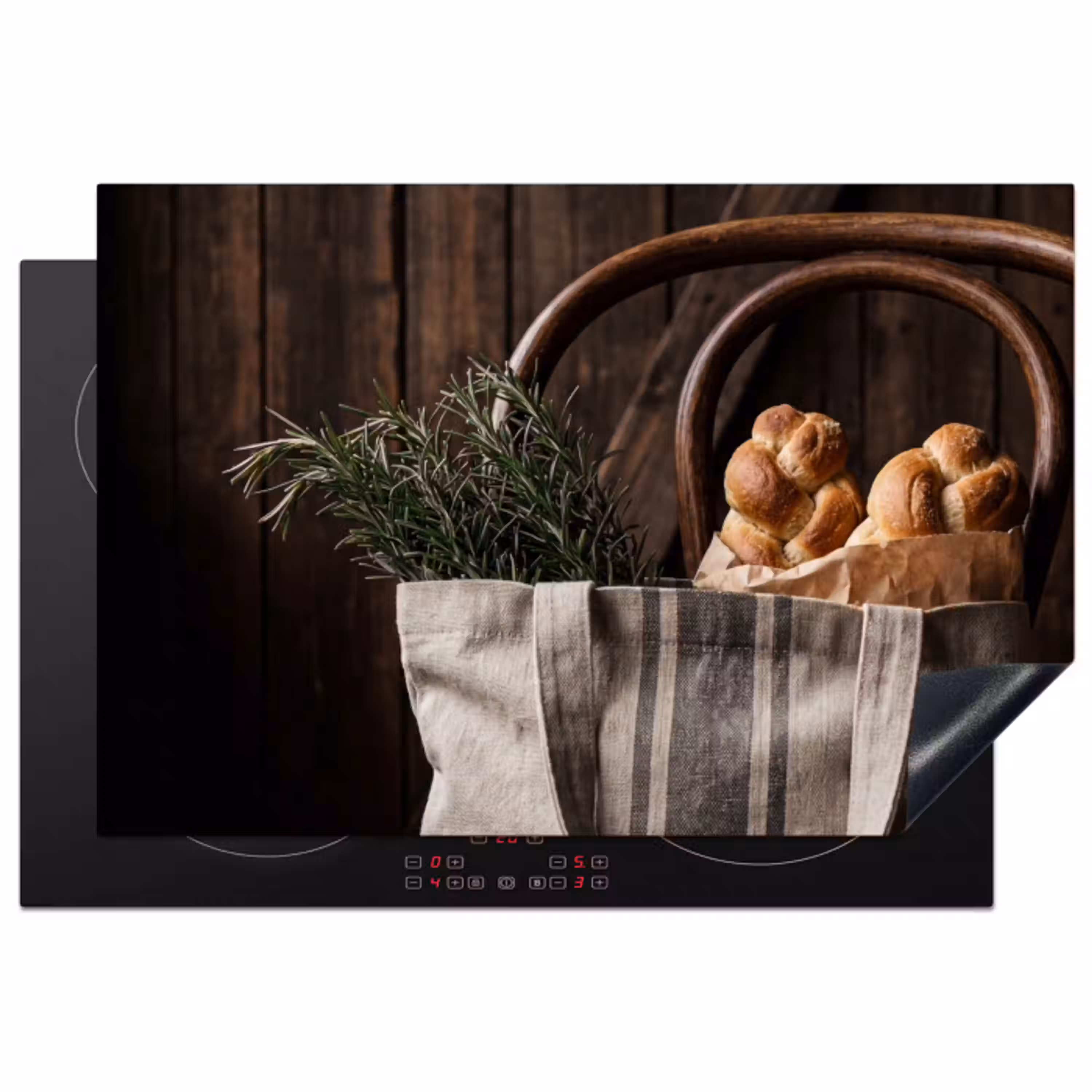 Brood - Kruiden - Eten Inductie beschermer vinyl 3mm klein -3d