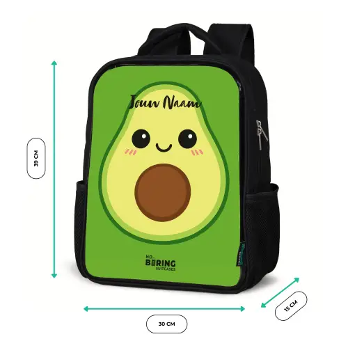 Kawai - Avocado - Groen Rugzak - Zwart middel -productfoto_formaten