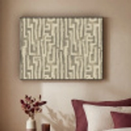 Abstract - Geometrisch - Groen Textielframe zwart klein 947 -sfeer1