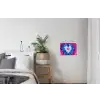 Hartvormig - Tie dye - Paars textielposter latten blank klein -woonkamer