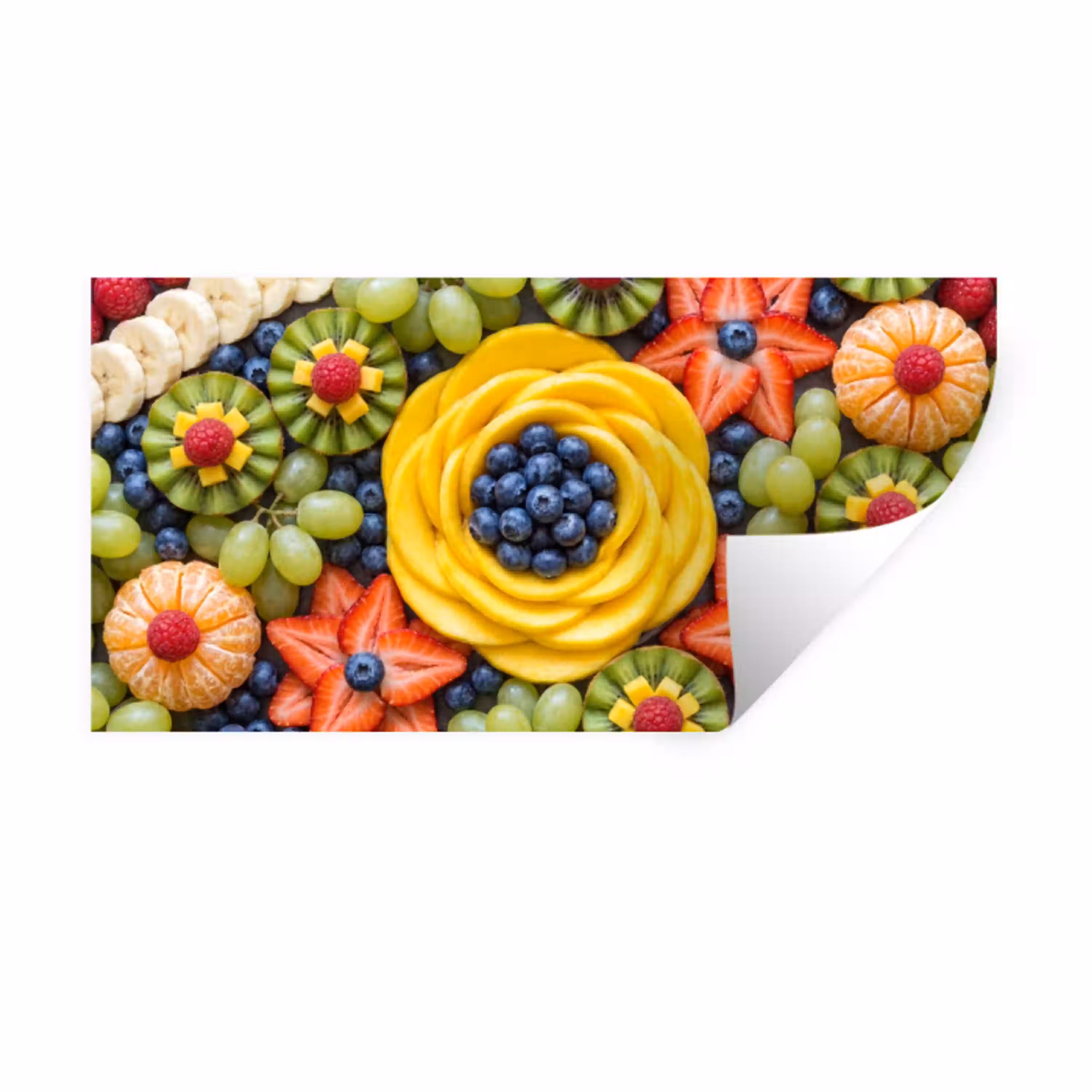 Fruit - Arrangement - Gezond - Kleurrijk - Eten Muursticker klein -3d