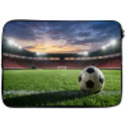 Voetbal - Stadion - Sport - Groen laptophoes neopreen klein -zkaufland3dotto