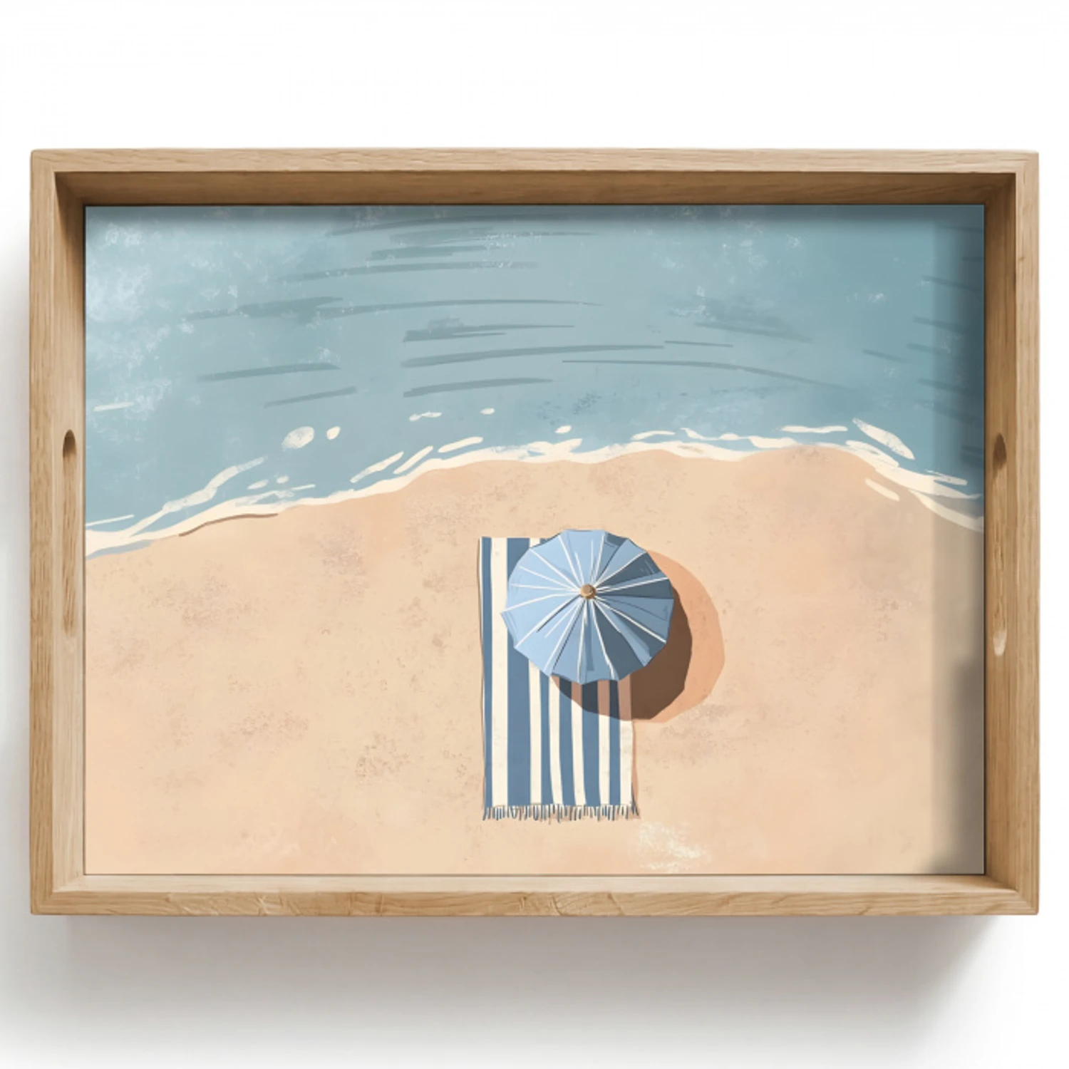 Strandlaken - Strepen - Parasol - Strand Dienblad Rechthoek middel -z3d_shopping