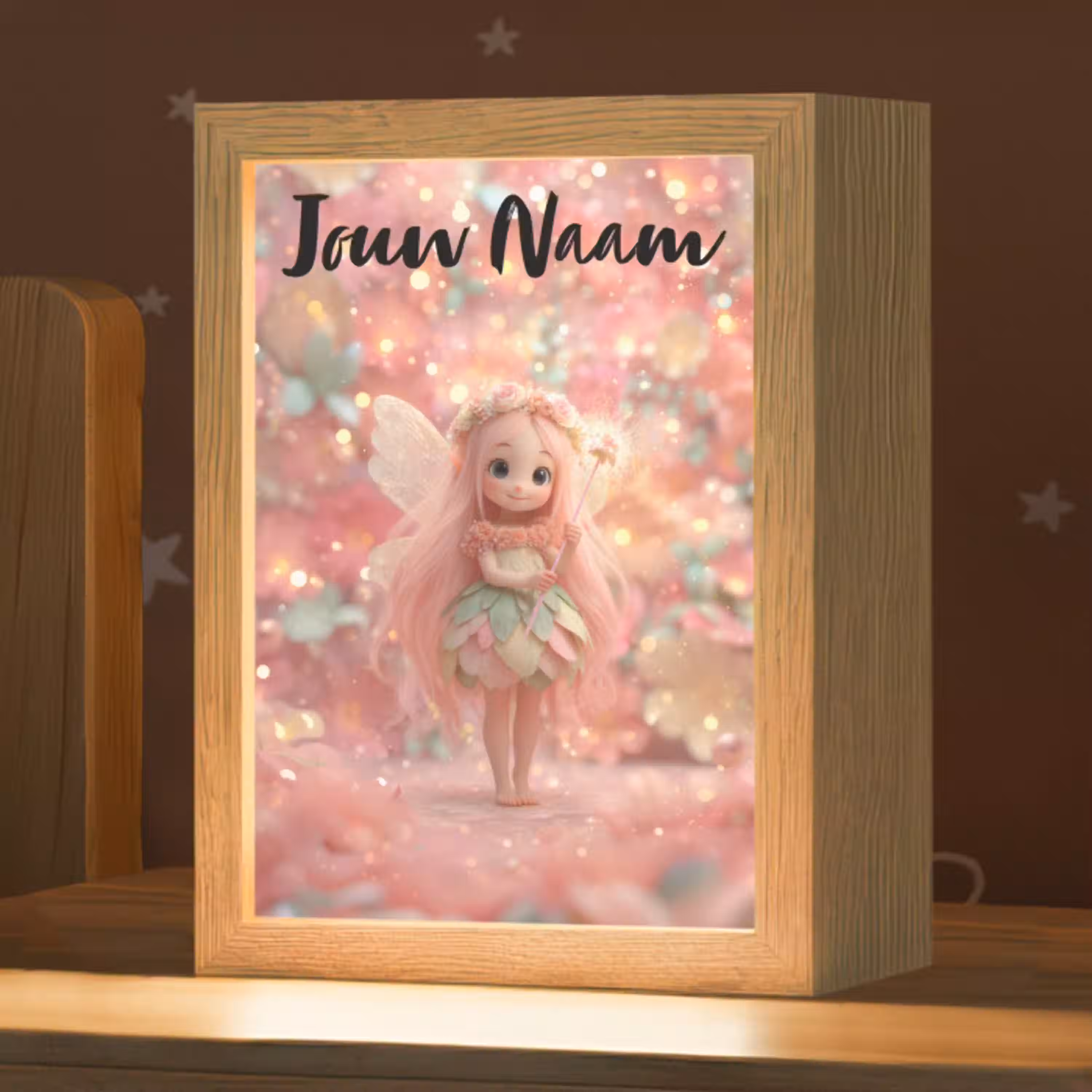Fee - Bloemen - Roze Light Box met kabel (Kinderlampje) klein -zzz_3d_website