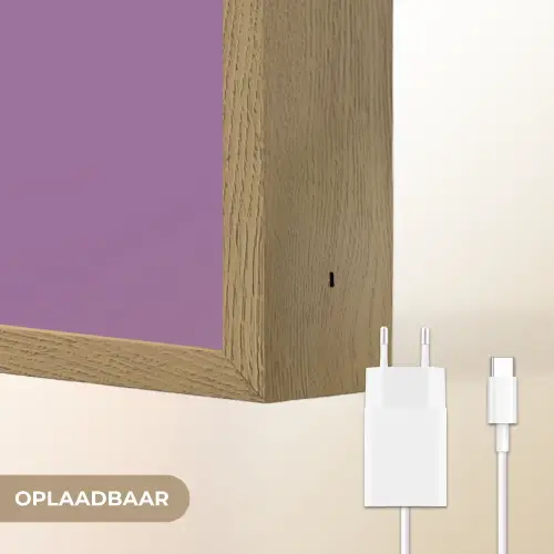 Follow your dreams - Paars - Penseeltextuur Light Box met batterij (Wandlamp) middel -USP_websiteoplaadbaarNL