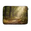 Zonlicht - Bospad - Bomen laptophoes neopreen klein -3d