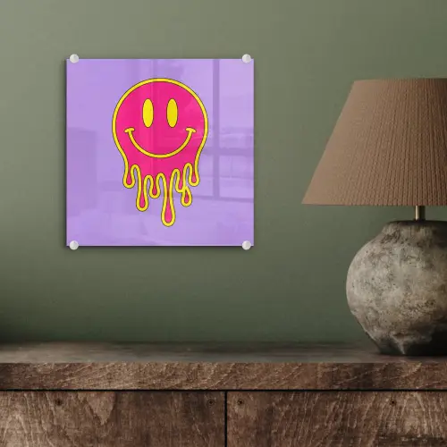 Smiley - Drip - Neon plexiglas 5mm klein -sfeer3