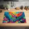 Haai - Koraalrif - Abstract - Kleurrijk Inductie beschermer vinyl 3mm klein -sfeer5