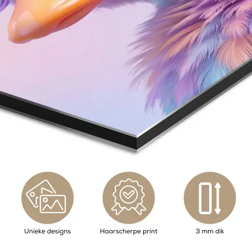 Eend - bril - Pastel aluminium wit klein -closeup_NL