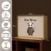 Panda - Blauwe bloemen - Zachtheid Light Box met batterij (Wandlamp kind) middel -USP_websiteoverzichtNL