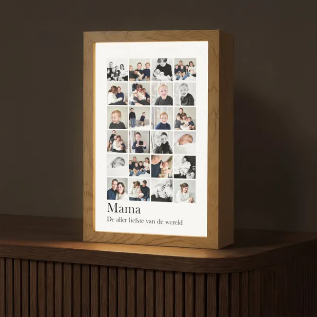 Gepersonaliseerde Lightbox - Mama - Fotocollage - 24 Foto's