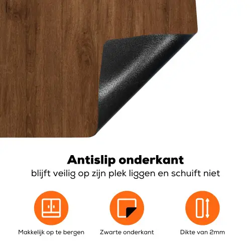 Hardhout - Patronen - Bruin Inductie beschermer vinyl 3mm klein 276 -zzzzzzz-td-onderkant