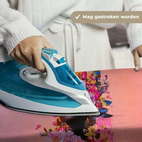 Kleurrijk - Bloemen - Vrouw - Zon Wandkleed katoen klein -sfeer9