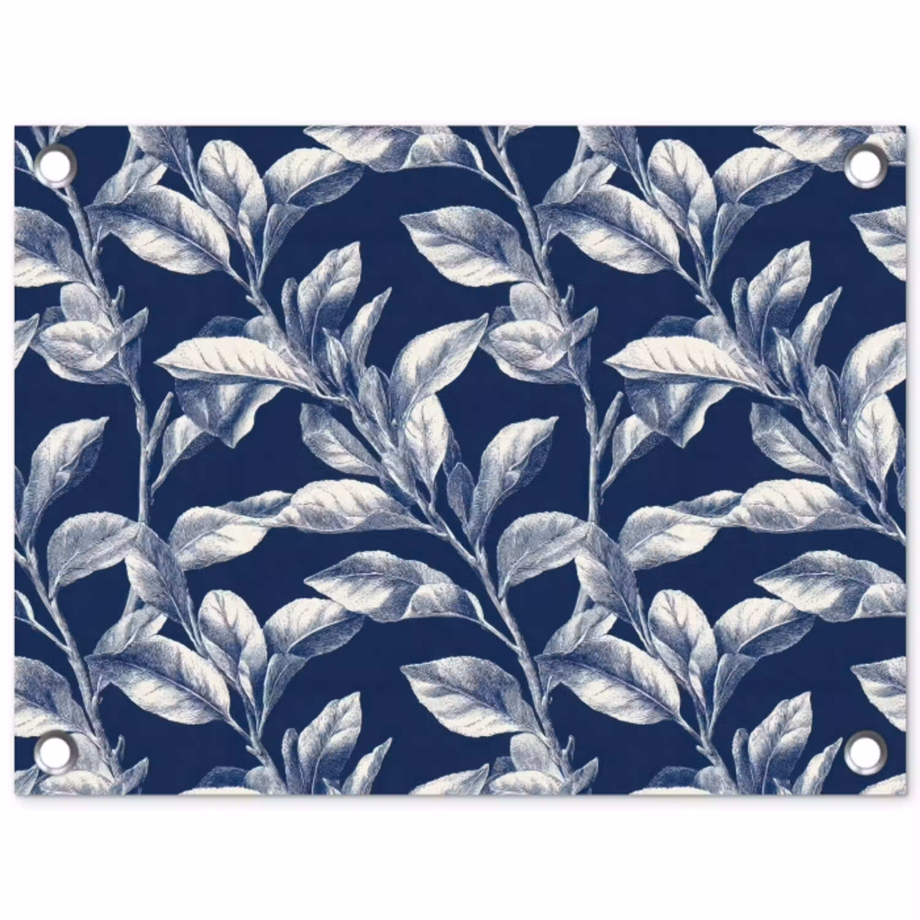 Botanisch - Patroon - Blauw tuinposter los doek klein 239 -3d