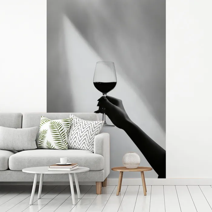 Lichtinval - Wijn - Rood - Glas fotobehang vinyl groot -woonkamer