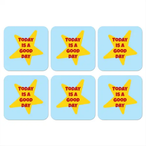 Ster - Today is a good day - Blauw onderzetter kurk middel -3d