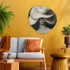 Modern - Vrouw - Hoed Wandcirkel Organisch Plexiglas middel -sfeer4