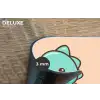 Dino - Boba - kawaii - Oranje Placemat vinyl groot -closeup