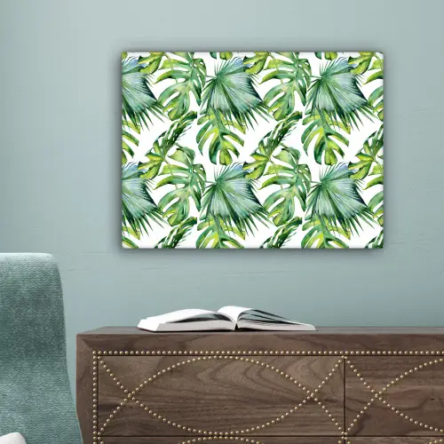 Inductie beschermer - Tropical - Bladeren - Jungle - Inductie mat canvas 2cm klein -sfeer4