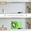 Kiwi - Groen - Fris keuken achterwand spatscherm klein -voor_na_NL