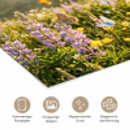 Vlinders - Waterval - Bloemenveld poster papier klein -tcloseup_DE