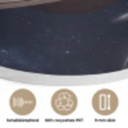 Planeten - Saturnus - Ruimte Akoestische PET Vilt - Rond klein -closeup_DE
