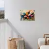 Bloem - Abstract - Kleurrijk - Bladeren tuinposter los doek klein -sfeer8