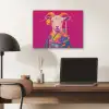 Geit - Hoorns - Kimono - Kleurrijk PET vilt klein -sfeer5