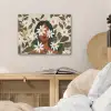 Illustratie - Vrouw - Madeliefjes - Wit PET vilt klein -sfeer3