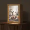 Kolibrie - Vogels - Bloemen - Natuur Light Box met kabel (Tafellamp) klein -z3d_website