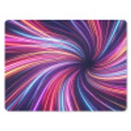 Abstract - Swirl - Futuristic - Neon muismat rubber klein -3d