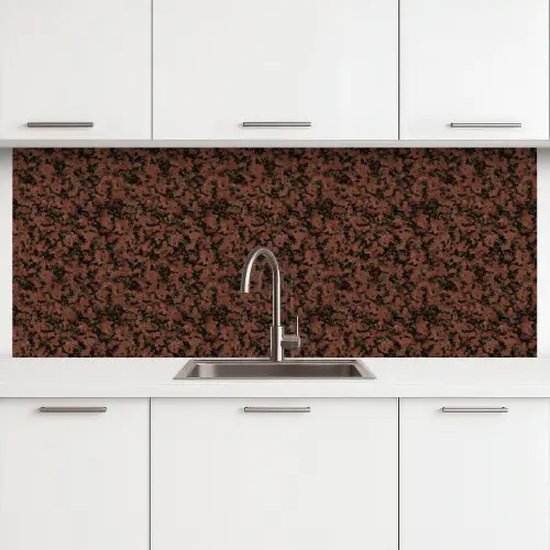 Graniet - Rood - Zwart keuken achterwand 2 middel 871 -3d