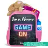 Game - Neon - Muur Kinderrugzak - Roze middel -inhoud_NL