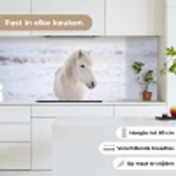 Paard - Kop - Winter - Dieren - Wit keuken achterwand 2 middel -sfeer4_NL