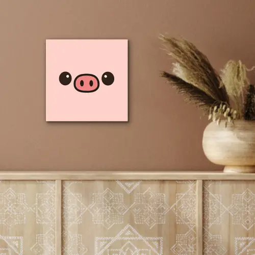 Varken - Roze - Minimalistisch aluminium wit klein -sfeer4