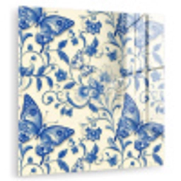 Vlinders - Bloemen - Blauw - Botanisch plexiglas 5mm klein 11 -zzzproduct_nieuw