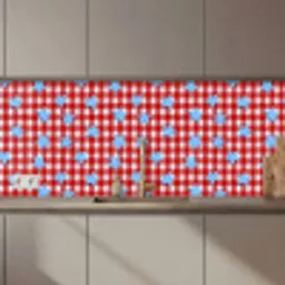 Ruit - Sterren - Rood keuken achterwand 2 middel 871 zz_3dshopping