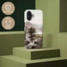 Berglandschap - Meer - Bergen - Vallei - Klassiek Toughcase MagSafe Apple iPhone 17 klein -USP_PrintM_NL