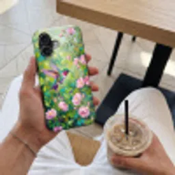 Kolibrie - Bloemen - Natuur - Kleurrijk Toughcase MagSafe Apple iPhone 17 klein -Sfeer1M