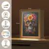 Bloemen - Kleurrijk - Schedel Light Box met kabel (Tafellamp) klein -USP_NL