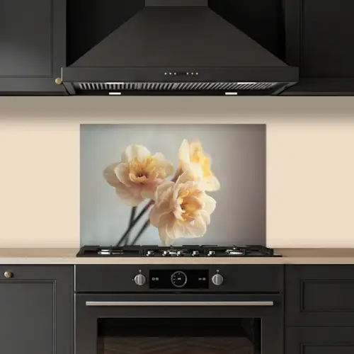 Narcissen - Geel - Bloemblaadjes keuken achterwand spatscherm klein -sfeer1