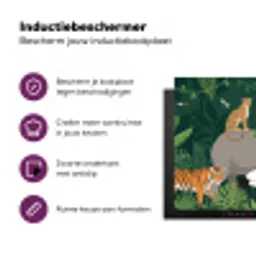 Tropisch - Jungle -  Groen Inductie beschermer vinyl 3mm klein -zzzzzzz-cc-usp